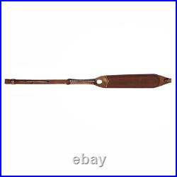 Leather Rifle Sling with Knife Holder Pouch, Adjustable Gun Sling with Shell