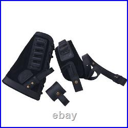 Leather Set of Rifle Buttstock, No Drill Loop, Gun Sling for. 22MAG. 30-30.45-70