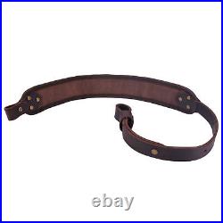 Leather Shooting Rifle Buttstock. 22LR. 17HMR. 22MAG with Rifle Sling Swivels