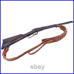 Leather Sling Rifle Shotgun Hunting Strap for. 357.30-30.45-70.22LR 12GA. 308