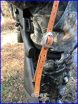 Leather Strap Gun Sling Adjustable with Swivels -Made in USA