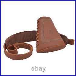 Leather & Suede Shotgun Buttstock with Gun Ammo Holder Sling for 12GA USA Stock