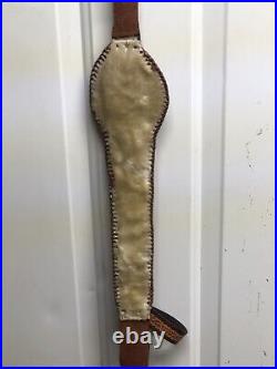 Leather hunting rifle sling