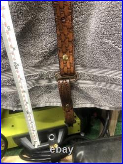 Leather hunting rifle sling hand made by myself with new swivels Viking Scene