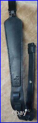 Levergun Leather Works Black Leather Cobra Rifle sling