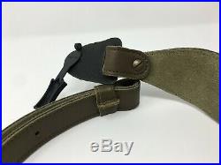 Levy's 2.25 Leather Cobra Rifle Sling SUEDE LINED with Embroidered WILD BOAR