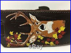Levy's Leather TRACKER SERIES Brown DEER PRINT DESIGN Padded Rifle Sling #S77D