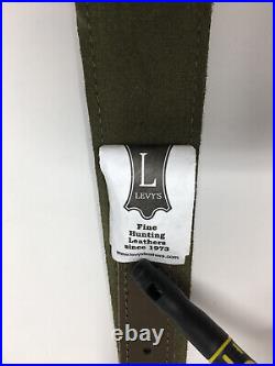 Levy's Leathers 2.25 x 37 Adjustable Leather Rifle Sling, Green # SNG20EB-GRN