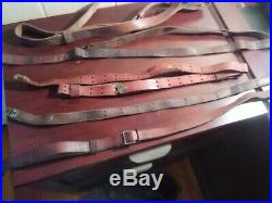Lot 5 vintage leather Garand type rifle slings 1 Boyt