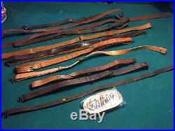 Lot Leather Rifle Straps Slings Adjustable Military Style. Boyd, Western