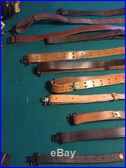 Lot Leather Rifle Straps Slings Adjustable Military Style. Boyd, Western