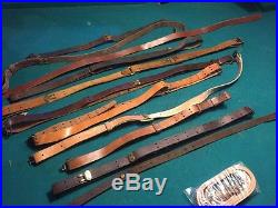 Lot Leather Rifle Straps Slings Adjustable Military Style. Boyd, Western