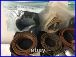 Lot of 32 Vintage Military Rifle Slings Canvas Leather Military WWII Vietnam