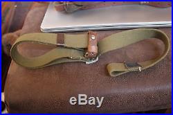 Lot of 4 Vintage Leather (Military) Rifle Slings & a Military Web belt