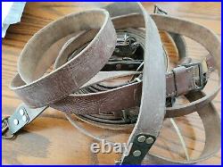 Lot of 7 Rare Early Soviet Russian Military Brown Leather 7.62x39 Rifle Slings