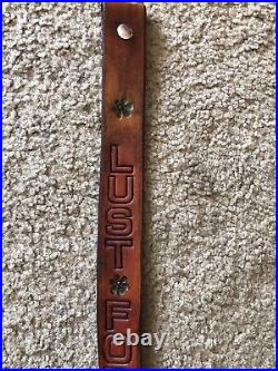 Lust For Life Custom Leather Rifle Sling Hand Tooled And Made in the USA