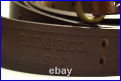 M1907 U. S. Repro leather slings, pair(2) reduced inventory reduction price M1907 U. S. Repro leather slings, pair(2) reduced inventory reduction price