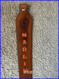 MARLIN 22 Custom Leather Rifle Sling Hand Tooled And Made in the USA