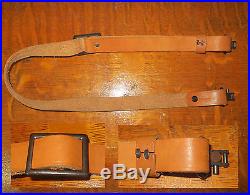 MINT RARE Vintage 336 375 deluxe Marlin FACTORY leather rifle sling rimfire 39A
