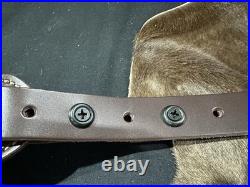 MTR Custom Leather Hair On Hide Leather Rifle/Shotgun Sling-USA-Adjustable-Brown MTR Custom Leather Hair On Hide Leather Rifle/Shotgun Sling-USA-Adjustable-Brown