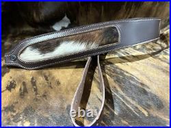 MTR Custom Leather Hair On Hide Leather Rifle/Shotgun Sling-USA-Adjustable-Brown MTR Custom Leather Hair On Hide Leather Rifle/Shotgun Sling-USA-Adjustable-Brown