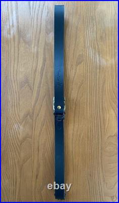 Marlin Black Leather Adjustable Sling 1 Embossed Logo OEM 1894 1895 336 Swivel