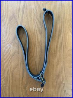 Marlin Black Leather Adjustable Sling 1 Embossed Logo OEM 1894 1895 336 Swivel Marlin Black Leather Adjustable Sling 1 Embossed Logo OEM 1894 1895 336 Swivel