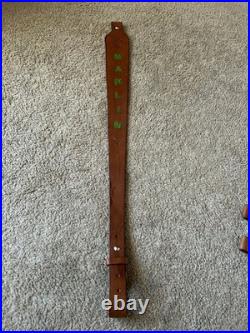 Marlin Brown Custom Leather Rifle Sling Hand Tooled And Made in the USA