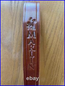 Marlin Brown Leather Adjustable Sling 1 Embossed Logo OEM 1894 1895 336 New