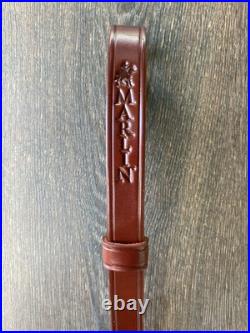 Marlin Brown Leather Adjustable Sling 1 Embossed Logo OEM 1894 1895 336 Nickel