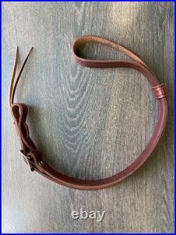 Marlin Brown Leather Adjustable Sling 1 Embossed Logo OEM 1894 1895 336 Nickel