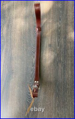 Marlin Brown Leather Adjustable Sling 1 Embossed Logo OEM 1894 1895 336 Nickel