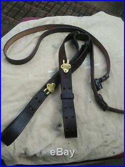 Mauser K98 & US M1 GARAND leather Rifle Slings. Nice reproductions