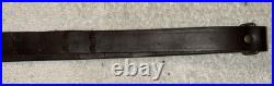 Military Style Rifle Sling 1-1/4 Inch Dark Brown Leather