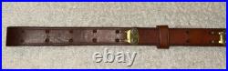 Military Style Rifle Sling 1 Inch Brown Leather