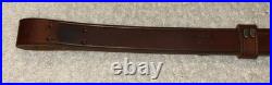 Military Style Rifle Sling 1 Inch Brown Leather Military Style Rifle Sling 1 Inch Brown Leather