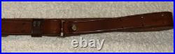 Military Style Rifle Sling 1 Inch Brown Leather