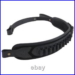 NEW Cow Hide Leather Rifle Shell Holder Sling Strap for. 30-30.308,12GA. 22LR
