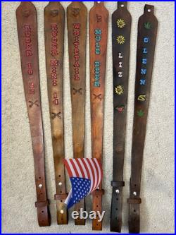 NEW Mule Deer Custom Leather Rifle Sling Hand Made And Made in the USA NEW Mule Deer Custom Leather Rifle Sling Hand Made And Made in the USA