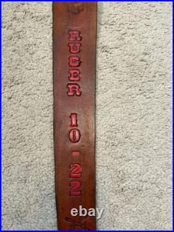 NEW Ruger 10-22 Custom Leather Rifle Sling Hand Made And Made in the USA