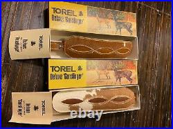 NOS Torel Leather gun slings with boxes