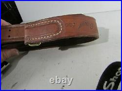 NOS Vintage Hunter 200 1-1/4 Leather Adjustable Rifle Sling Military Style