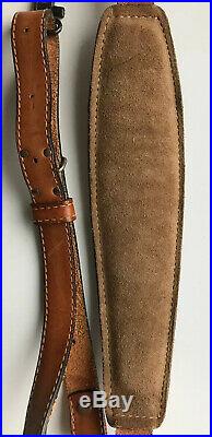NOS Vintage TOREL Rifle Sling #4746 Eagle Scene Tooled Leather Cowhide Padded
