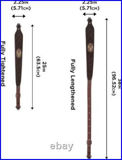 Neoprene Rifle Sling for Adjustable 2-Point Attachment, Black Color