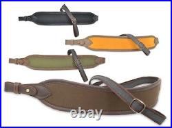 Neoprene Wide Top Rifle Sling with Leather, rifle rest pad Gun, Strap, 4 COLOURS