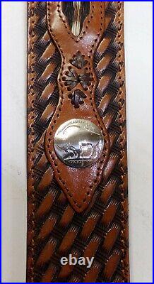 New Browning Buffalo Nickel basket weave sling with horse hair inlays #1455
