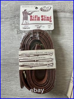 New Old Stock Vintage Hunter Model 200 Brown Leather 1 Rifle Sling For Military
