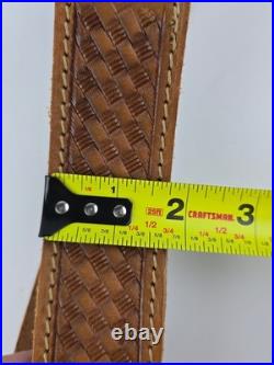 New Pathfinder Tooled Woven Leather Rifle Sling 41 adjustable