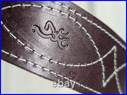 New USA made BROWNING leather RIFLE SLING hunting COWHIDE gun STICHED belt
