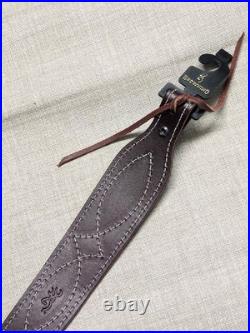 New USA made BROWNING leather RIFLE SLING hunting COWHIDE gun STICHED belt